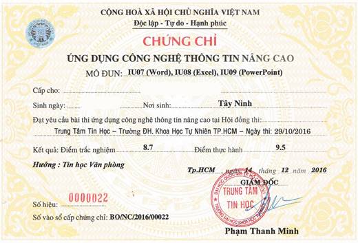 ứng dụng công nghệ thông tin nâng cao